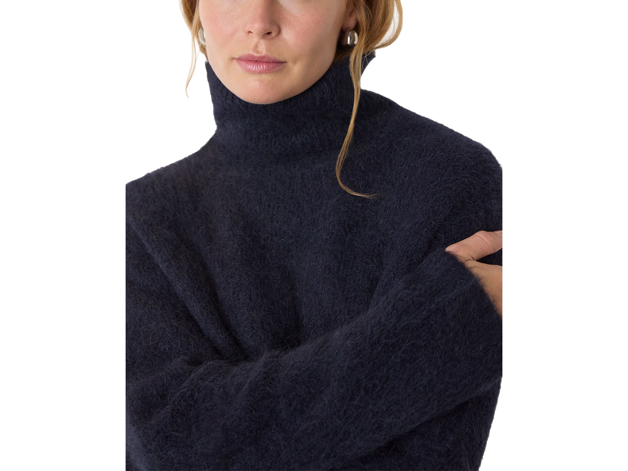Alpaca Blend Funnel Knit Sweater — Image 4
