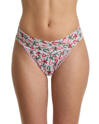 Printed Signature Lace Original Rise Thong