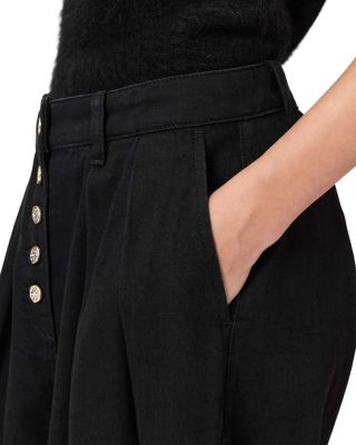 Becca High Rise Denim Trousers in Black