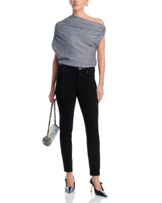 Mid Rise Skinny Jeans in Black - Exclusive