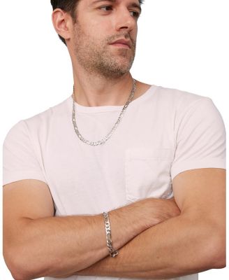  Sterling Silver Founders Figaro Bracelet