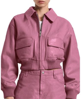  Florence Upcycled Leather Bomber Jacket