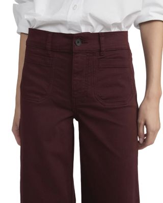 Le Slim High Rise Palazzo Jeans in Cabernet