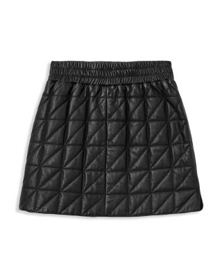 Carly Quilted Leather Skirt