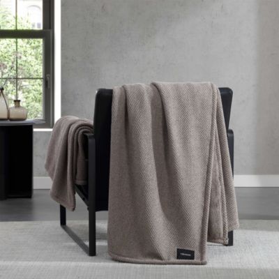 Chenille Jacquard Plush Blanket, Full/Queen