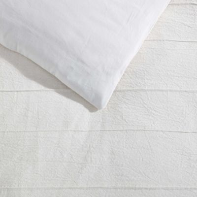 Woven Tucks Jacquard 3 Piece Duvet Cover Set, Queen 