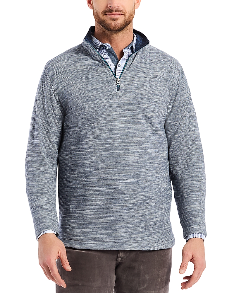 Robert Graham Ledson Long Sleeve Quarter Zip Knit Pullover