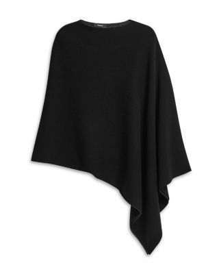 Wool Cashmere Draped Poncho