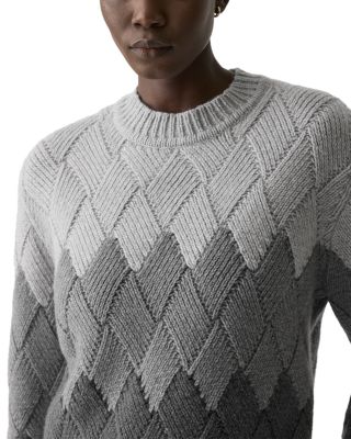 Wool Cashmere Faux Weave Sweater