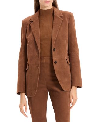 Reece Leather Two Button Blazer