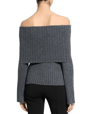 Foldover Off-the-Shoulder Sweater