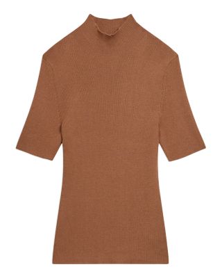 Leenda Short Sleeve Mock Neck Sweater