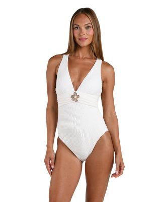 Sunshne 79 Flora Flair V Plunge Crossback One Piece
