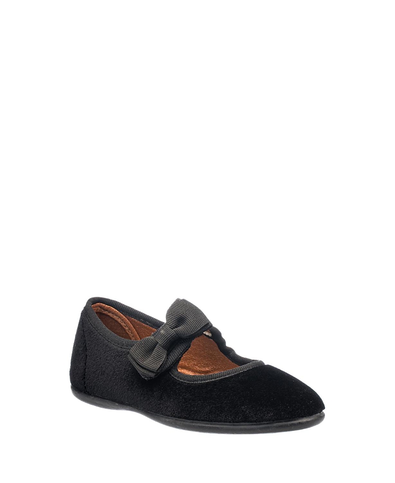 Elephantito Girls' Velvet Bow Mary Jane - Toddler, Little Kid
