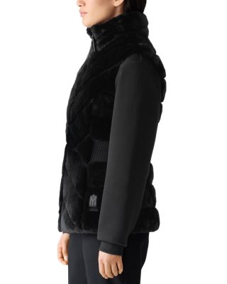 Twiggy Faux Fur Quilted Down Vest