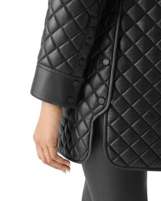 Litzy Hooded Leather Coat