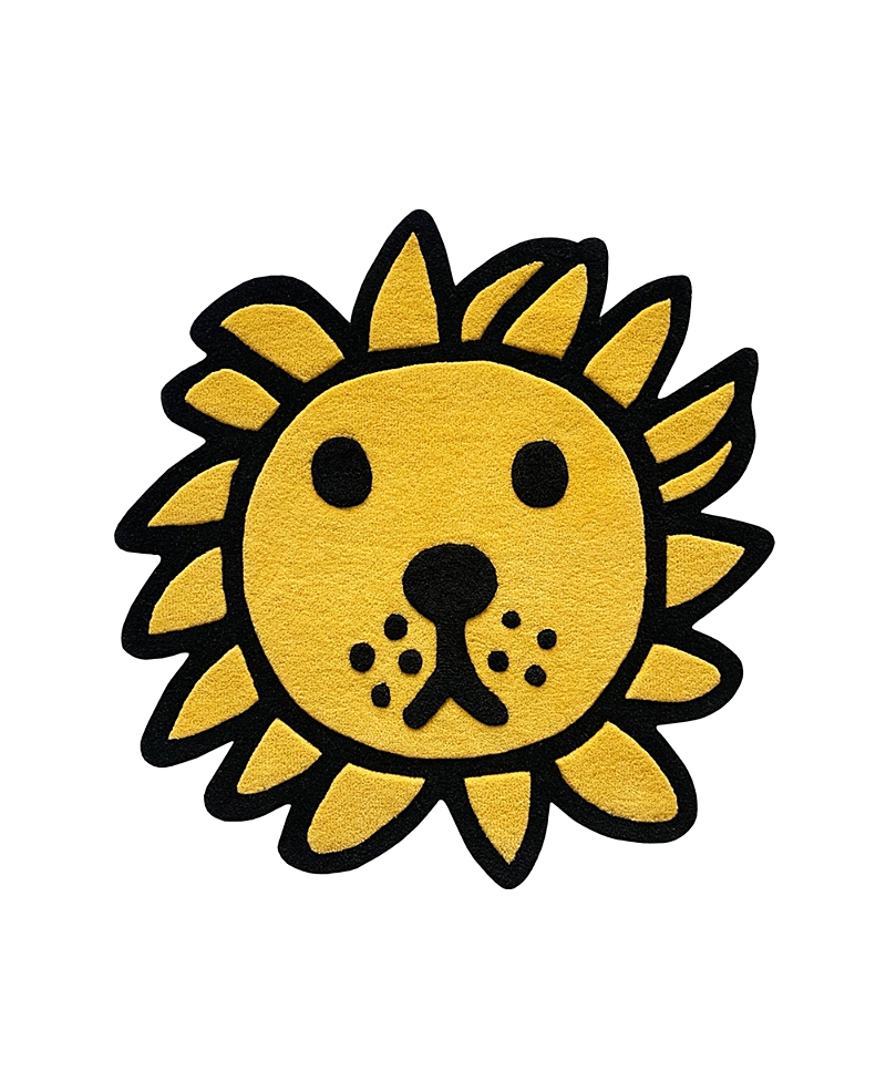 Maison Deux Leeuw Lion Rug In Yellow