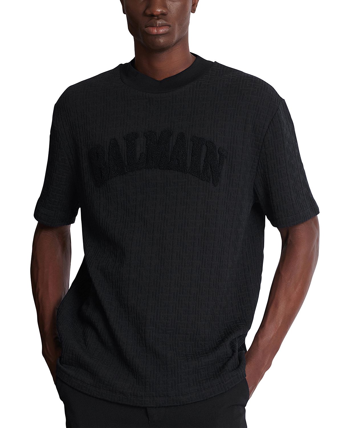 Balmain Monogram Print Logo Tee