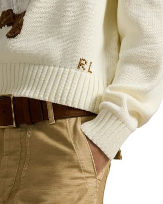 Polo Bear Cotton Crewneck Sweater