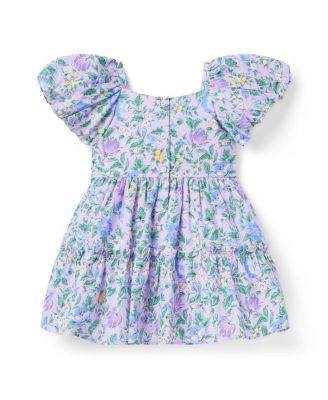 Girls' Floral Puff Sleeve Dress - Baby, Little Kid, Big Kid