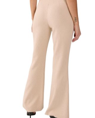 Lace Trim Tailored Flared Pants