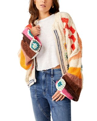 Clear Skies Mixed Stitch Drop Shoulder Cardigan