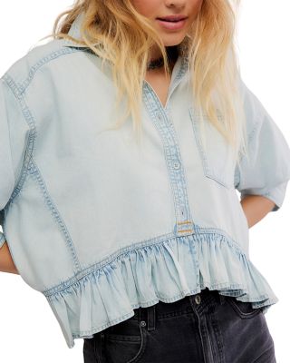 Bailey Ruffled Denim Shirt
