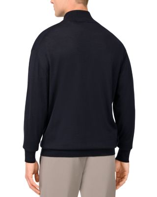 Wool Silk Cashmere Mock Neck Cardigan