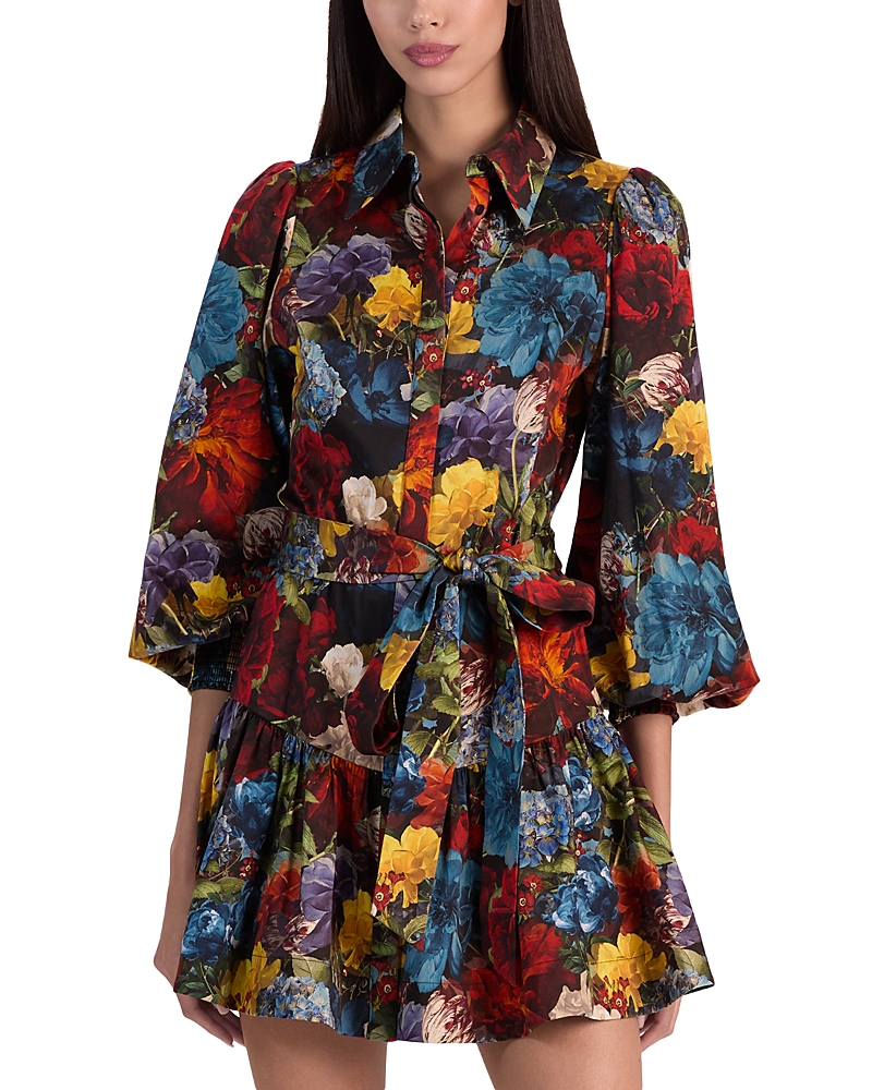 Alice And Olivia Lily Drop Waist Slim Dress In Multi