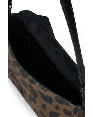 Harlow Leopard Print Calf Hair Shoulder Bag