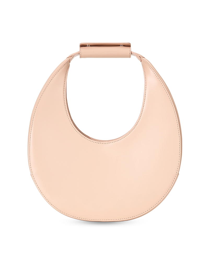 Staud Moon Leather Saddle Bag In Pink