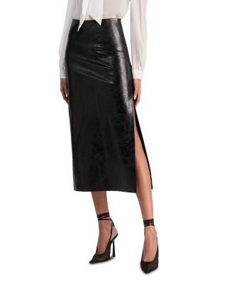 Maeve Faux Leather Slip Skirt