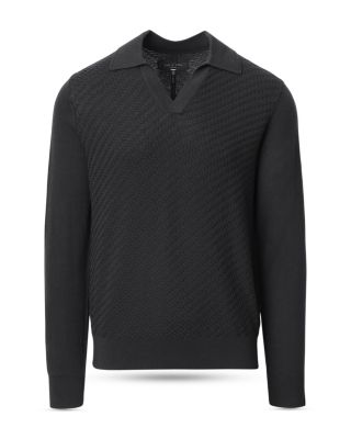 Charles Long Sleeve Wool Polo Sweater