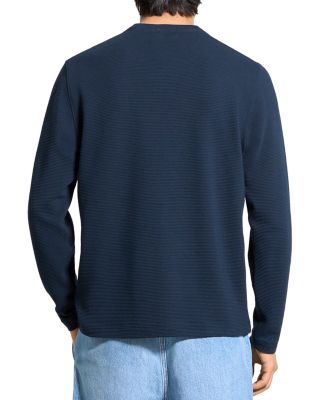 Delroy in Studio T Jacquard Relaxed Fit Long Sleeve Tee