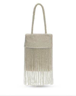 Valentina Mini Beaded Satin Shoulder Bag