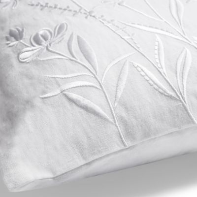 Wildflowers Embroidered Decorative Pillow, 20" x 20"