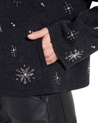 Scottie Embellished Sweater Jacket