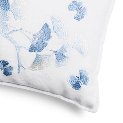  Butterfly Ginkgo Ombr&eacute; Embroidered Decorative Pillow, 20" x 14"