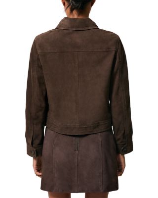 Petite Suede Trucker Jacket