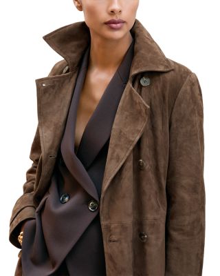 Suede Trench Coat