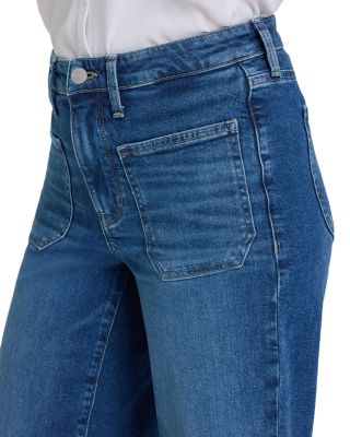 Teresa High Rise Wide Leg Ankle Jeans in Opera Blue