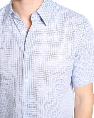 Irving Short Sleeve Mini Geo Relaxed Fit Button Down Shirt