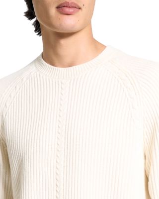 Cable Long Sleeve Crew Neck in Montana Wool