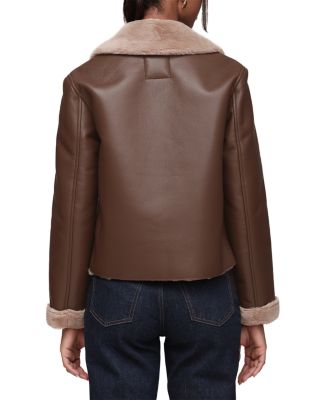 Double Breasted Faux Shearling Jacket