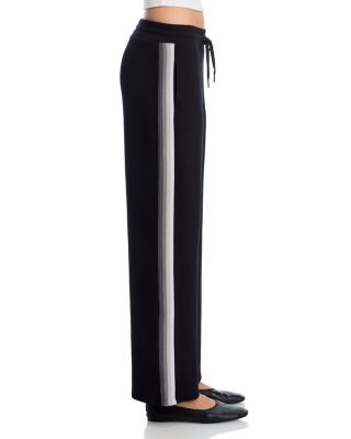 Striped Cloud Fleece Wide Leg Pants