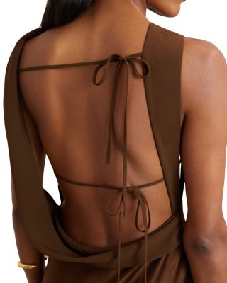 Petite Alula Back Detail Midi Dress