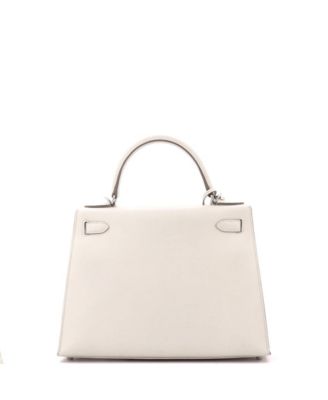 Kelly 28 Handbag Light Epsom with Palladium Hardware