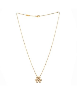 Small Frivole Pendant Necklace 18K Gold with Pave Diamonds, 14.75 - 16.5"