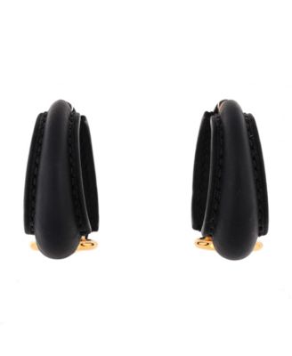 Large Epure Equestre Earrings Leather with Metal