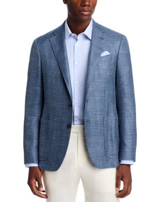 Kei Houndstooth Unstructured Trim Fit Sport Coat